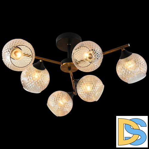 Люстра на штанге Reluce 11341-0.3-06 GOLD BRONZE+BK