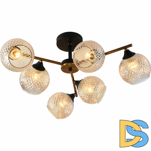 Люстра на штанге Reluce 11341-0.3-06 GOLD BRONZE+BK