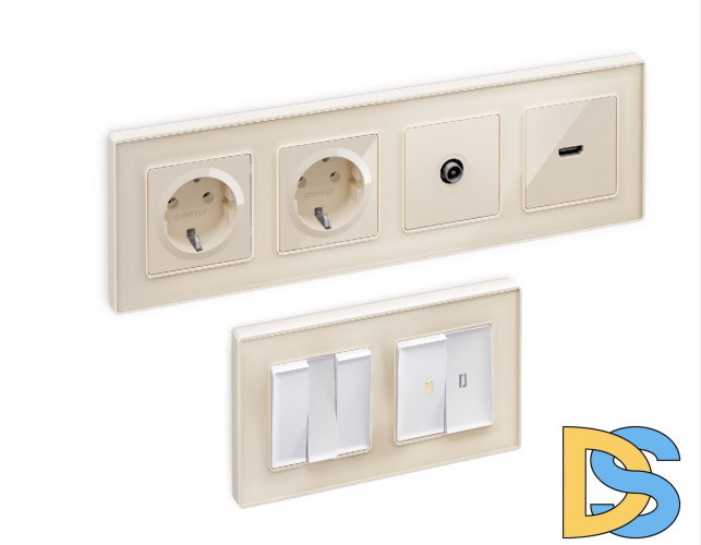 Рамка трехместная Ambrella Volt Arctic AF580303