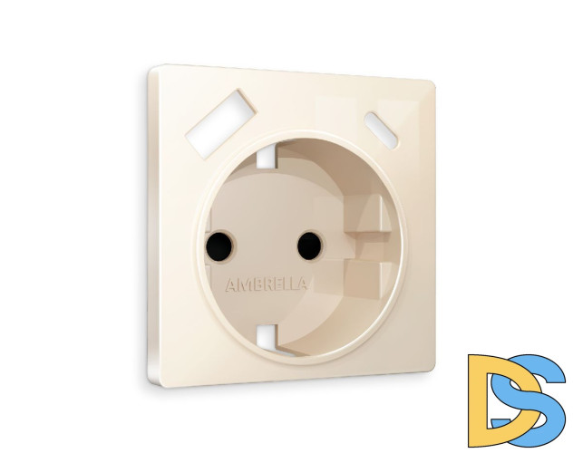 Лицевая панель для розетки с/з со шторками 2USB A+C Ambrella Volt Alfa AP3100