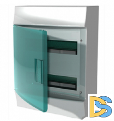 Бокс настенный АВВ Mistral41 36М (2х18) зелёная дверь с клеммным блоком