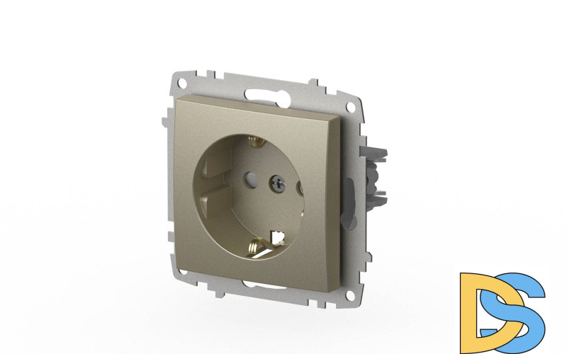 Розетка с заземлением и защитой от детей ELBI Zena Vega 609-011400-243