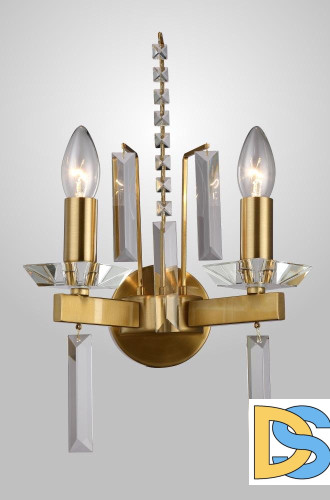 Бра Crystal Lux Marron AP2 Brass