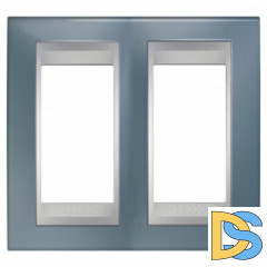 Рамка 2-ая (двойная), Грэй/Алюминий (металл), серия UNICA TOP/CLASS, Schneider Electric