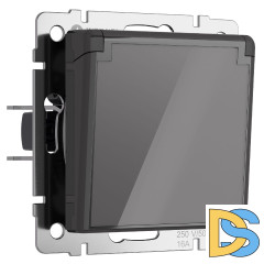 Розетка с заземлением, крышкой и шторками Werkel 4690389197529 W1171244 a064092