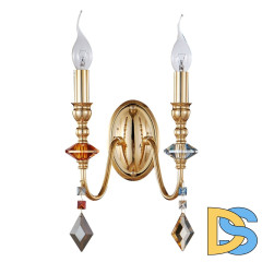 Бра Crystal Lux MERCEDES AP2 GOLD/COLOR