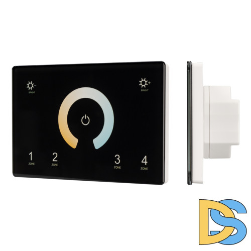 Панель Arlight Sens Smart-P81-Mix Black (230V, 4 зоны, 2.4G) 028401