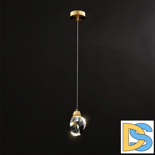 Подвесной светильник Delight Collection Crystal rock II 9701P/1 brass