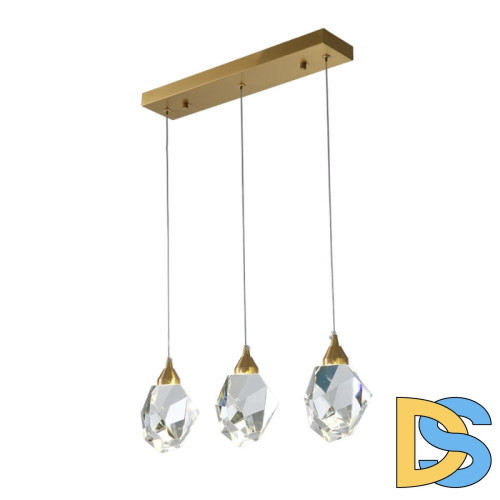 Подвесной светильник Delight Collection Crystal rock II 9701P/3L brass
