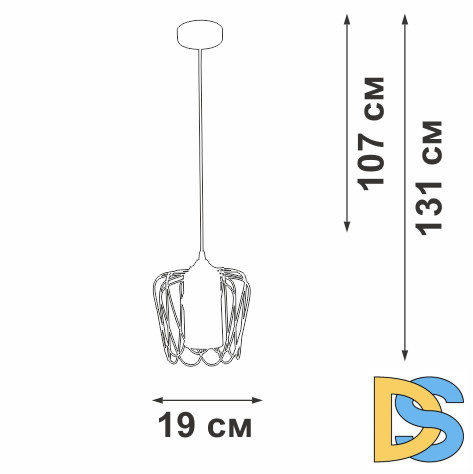 Подвесной светильник Vitaluce V2846-0/1S