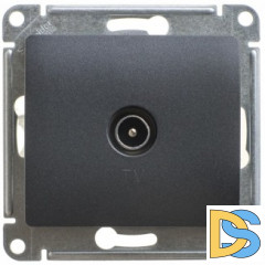 Розетка телевизионная проходная ТV, Антрацит, серия Glossa, Schneider Electric
