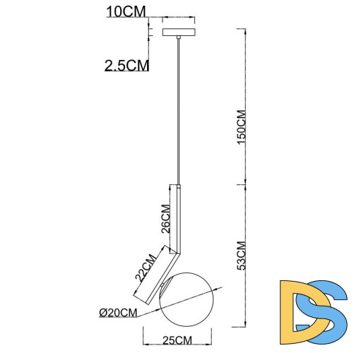 Подвесной светильник Arte Lamp Bolla-Unica A1923SP-1AB