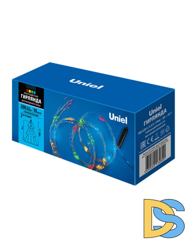 Уличная светодиодная гирлянда (UL-00007284) Uniel Лучи росы 220V  разноцветный ULD-E0200-200/STA Multi IP44