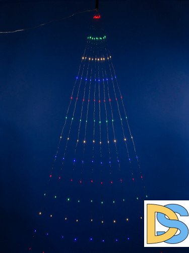 Уличная светодиодная гирлянда (UL-00007284) Uniel Лучи росы 220V  разноцветный ULD-E0200-200/STA Multi IP44