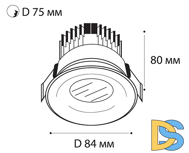 Встраиваемый светильник Italline IT06-6016 black 3000K