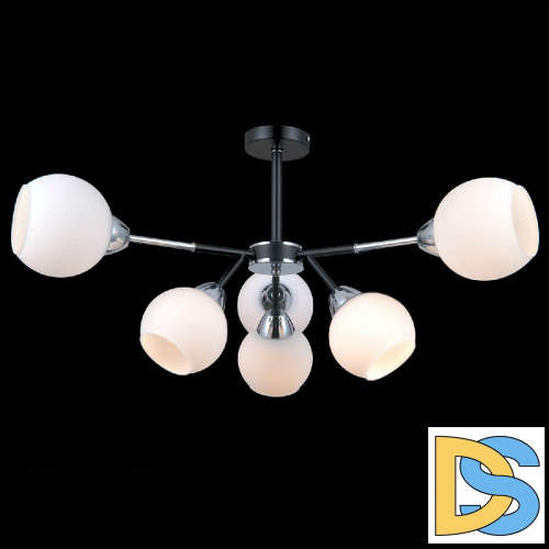 Люстра на штанге Illumico IL0715-6CSQ-24 BK CR LIBRA