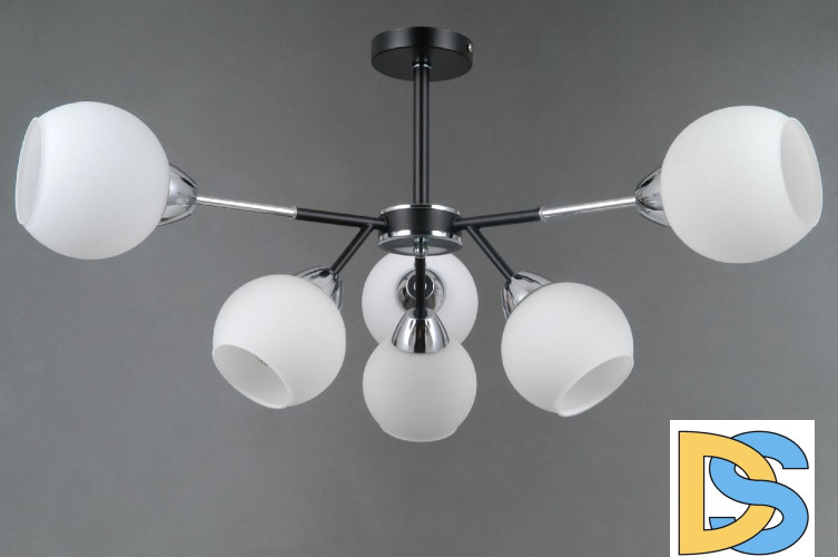 Люстра на штанге Illumico IL0715-6CSQ-24 BK CR LIBRA