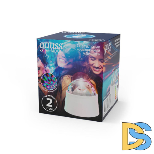 Настольный светильник Gauss с фиксированной проекцией диско DIY0021