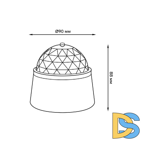 Настольный светильник Gauss с фиксированной проекцией диско DIY0021