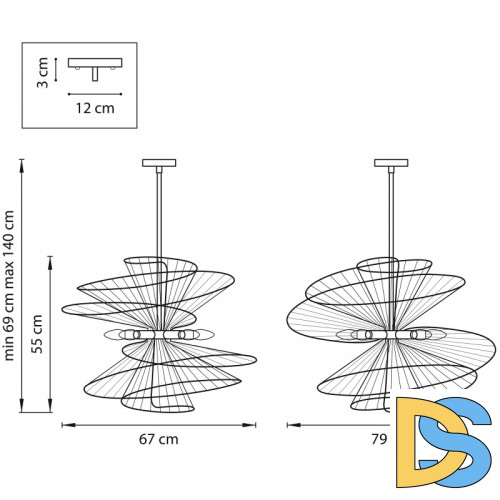 Люстра на штанге Lightstar Zeta 728183