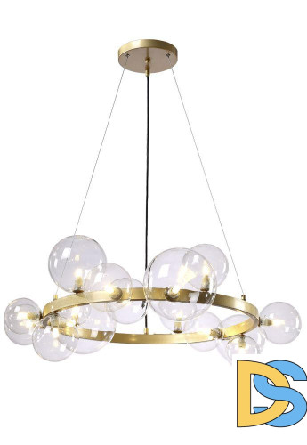 Подвесная люстра Crystal Lux Agata SP15 V2 Gold/Transparente