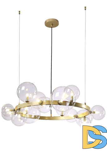 Подвесная люстра Crystal Lux Agata SP15 V2 Gold/Transparente