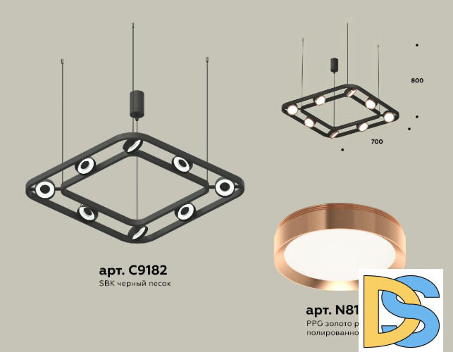Подвесная люстра Ambrella Light Traditional (C9182, N8126) XB9182103