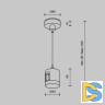 Подвес тросовый с прямым коннектором питания Maytoni Flarity TRA157SW-IPC1-B