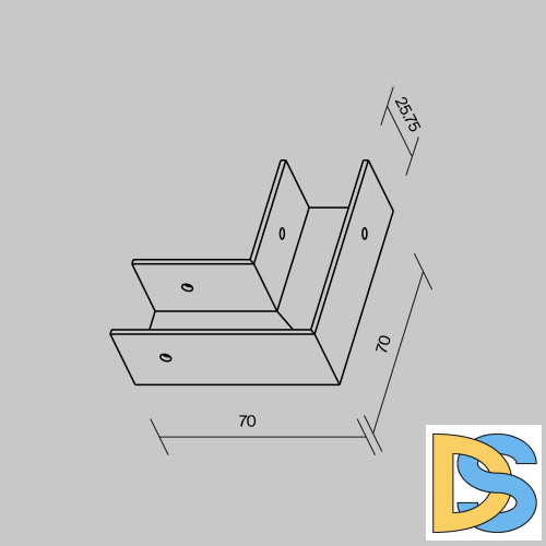 Коннектор угловой для профиля Maytoni Elasity O-TR001-AC90