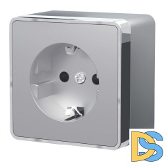 Розетка с заземлением Werkel Gallant (серебряный) W5071006