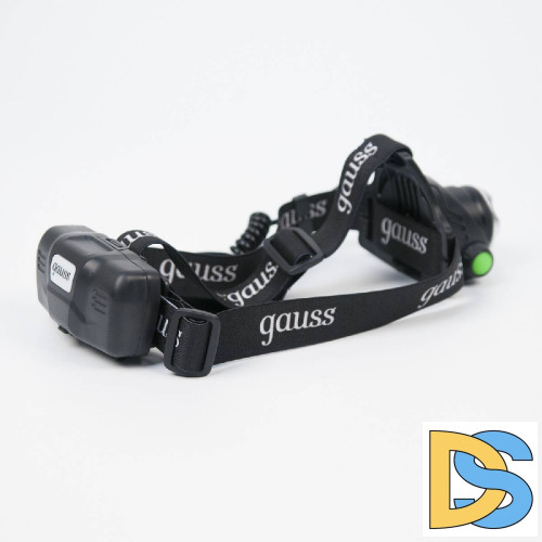 Налобный светодиодный фонарь Gauss аккумуляторный 110х105 450 лм GF407