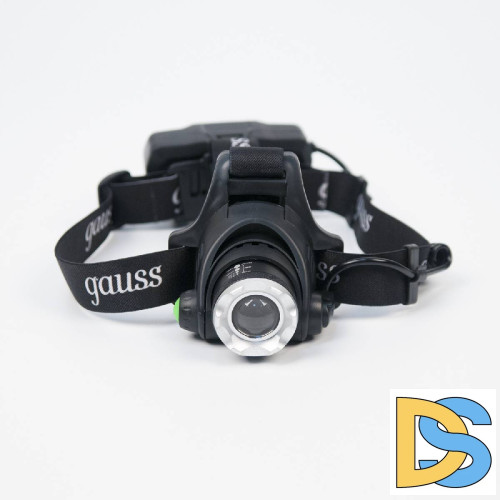 Налобный светодиодный фонарь Gauss аккумуляторный 110х105 450 лм GF407