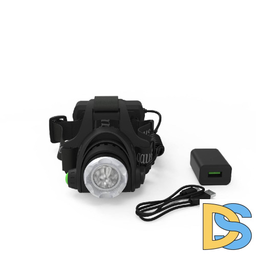 Налобный светодиодный фонарь Gauss аккумуляторный 110х105 450 лм GF407