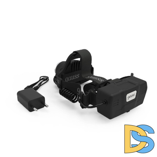 Налобный светодиодный фонарь Gauss аккумуляторный 110х105 450 лм GF407