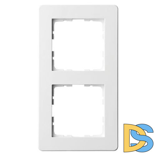 Рамка Jasmart G-Flex 2-постовая белый глянцевый поликарбонат G1102W