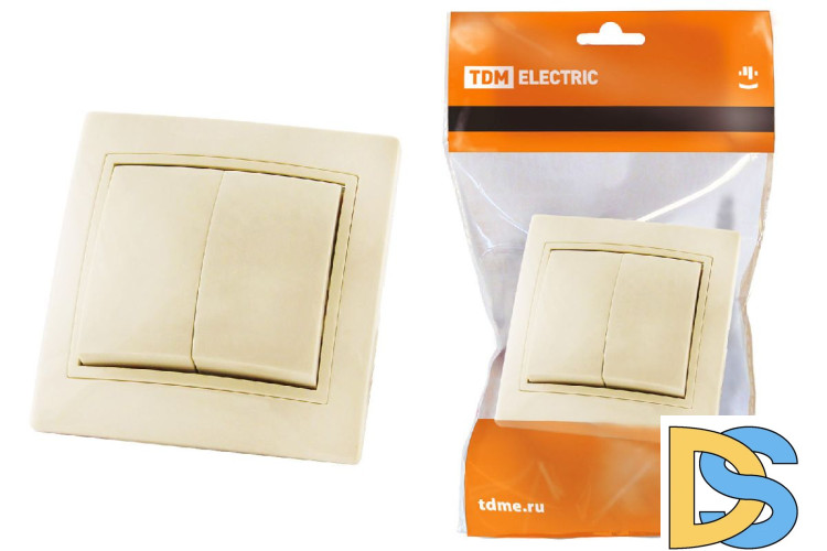 Выключатель двухклавишный Таймыр TDM Electric SQ1814-0102