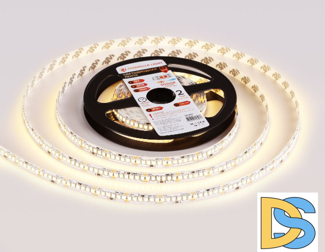 Светодиодная лента Ambrella Light LED Strip 12В 2835 17Вт/м 3000K 5м IP20 GS1401
