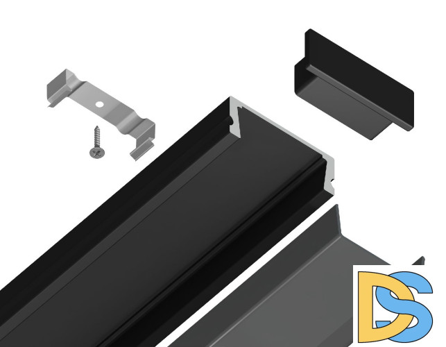 Алюминиевый накладной профиль Ambrella Light Alum Profile GP1700BK/BK
