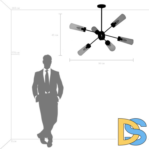 Люстра на штанге Lightstar Crotone 690063