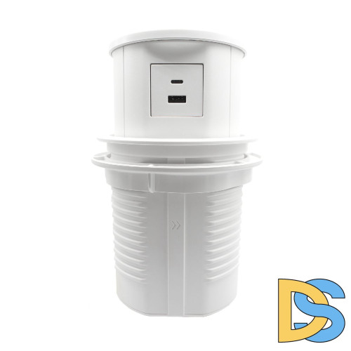 Блок розеток LK-PRF (3 секции полуавтоматический 1 USB + 1 type-C беспроводная зарядка) Mebax 00-00002872