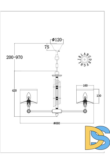 Подвесная люстра Maytoni Alloro MOD088PL-06BS