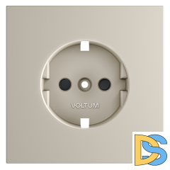 Накладка для розетки с заземлением и защитными шторками, S70 (кашемир)