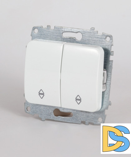 Переключатель двухклавишный проходной ELBI Jazz 607-010200-211