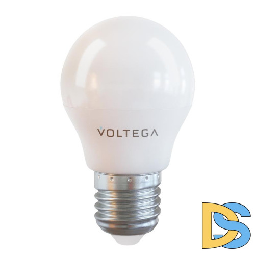 Лампа светодиодная Voltega E27 7W 4000К груша матовая VG2-G45E27cold7W 7053