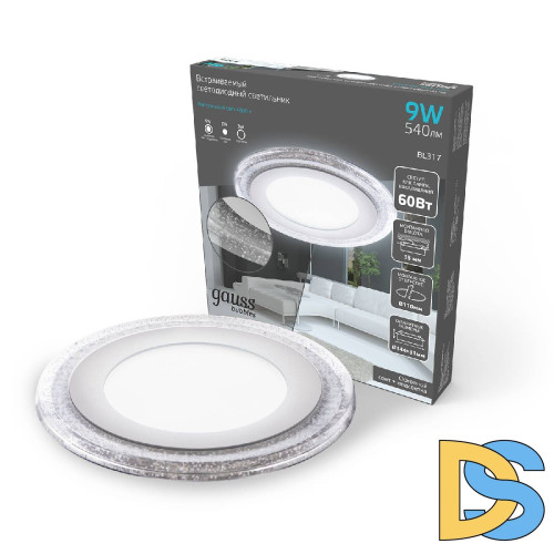 Встраиваемый светодиодный светильник Gauss Backlight Bubbles BL317