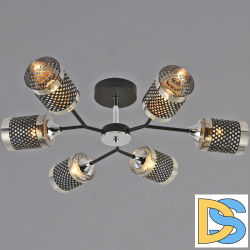 Люстра на штанге Reluce 01405-3.3-06B BK+CR