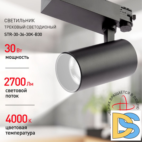 Трековый светильник ЭРА SТR-30-36-30K-B30 Б0049779