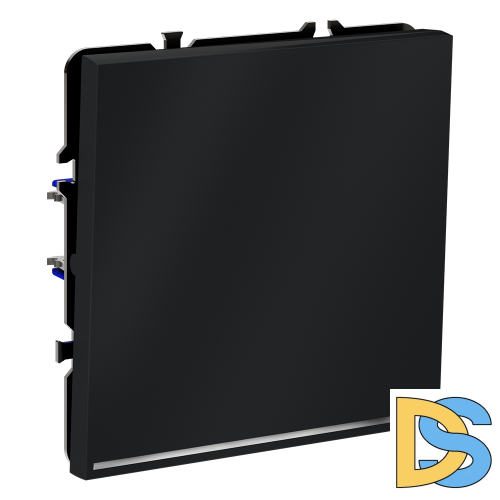 Выключатель встраиваемый VOLTUM S70 одноклавишный с подсветкой 10А, (графит)