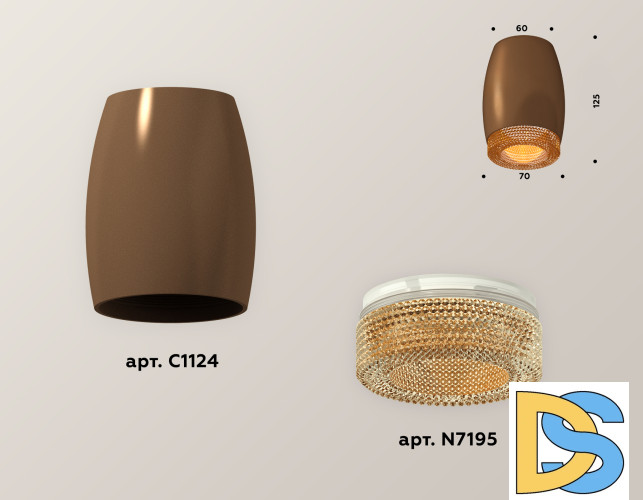 Накладной светильник Ambrella Light Techno XS1124011 (C1124, N7195)