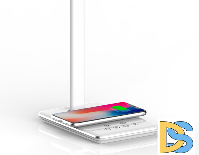 Настольная лампа с беспроводной зарядкой и USB портом Ambrella Light Desk DE581